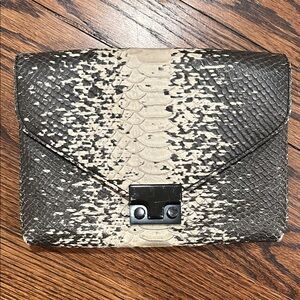 Loeffler Randall Snakeskin Clutch